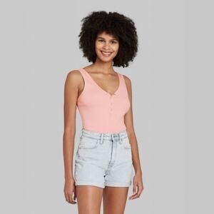 Wild Fable Women’s Pink Snap Placket Bodysuit NWT 3X